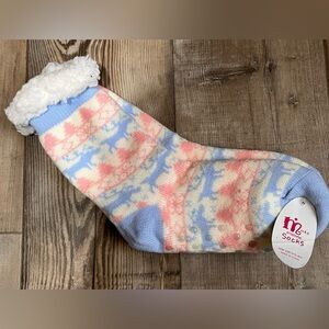 Minky’s Women's Pastel Blue and Pink Casual Socks